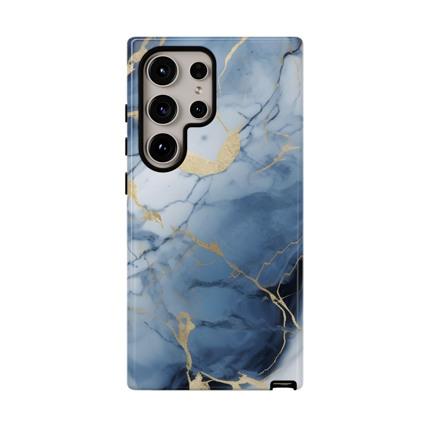 Navy Blue Marble Tough Phone Case