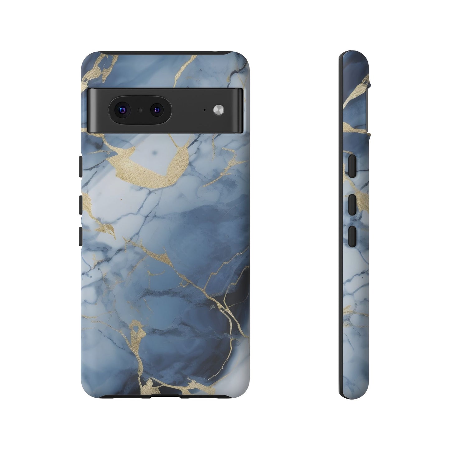 Navy Blue Marble Tough Phone Case