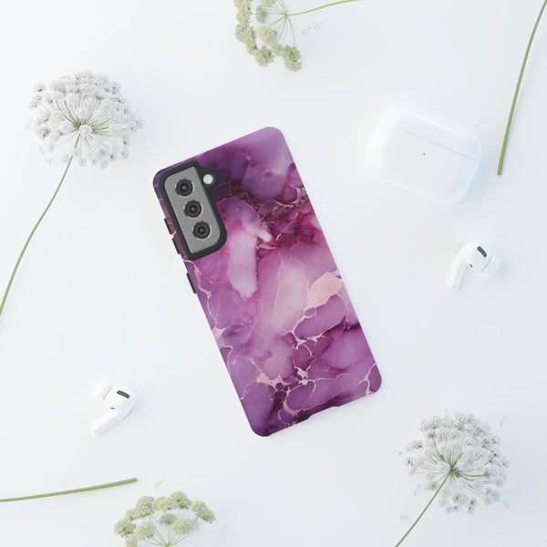 Purple Marble Tough Phone Case