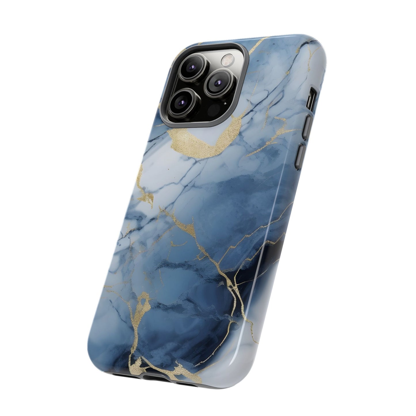 Navy Blue Marble Tough Phone Case