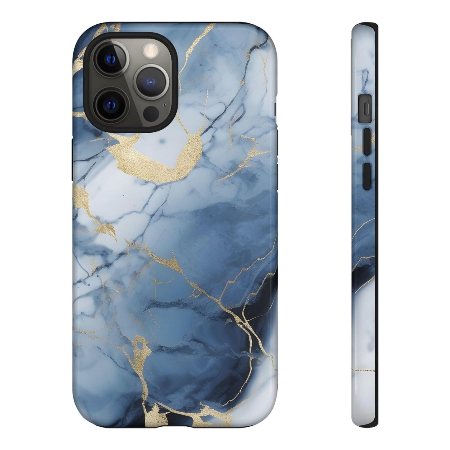 Navy Blue Marble Tough Phone Case