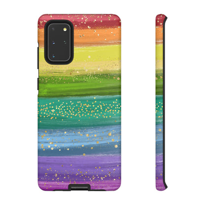 Rainbow Glitter Brush Strokes - Tough Case
