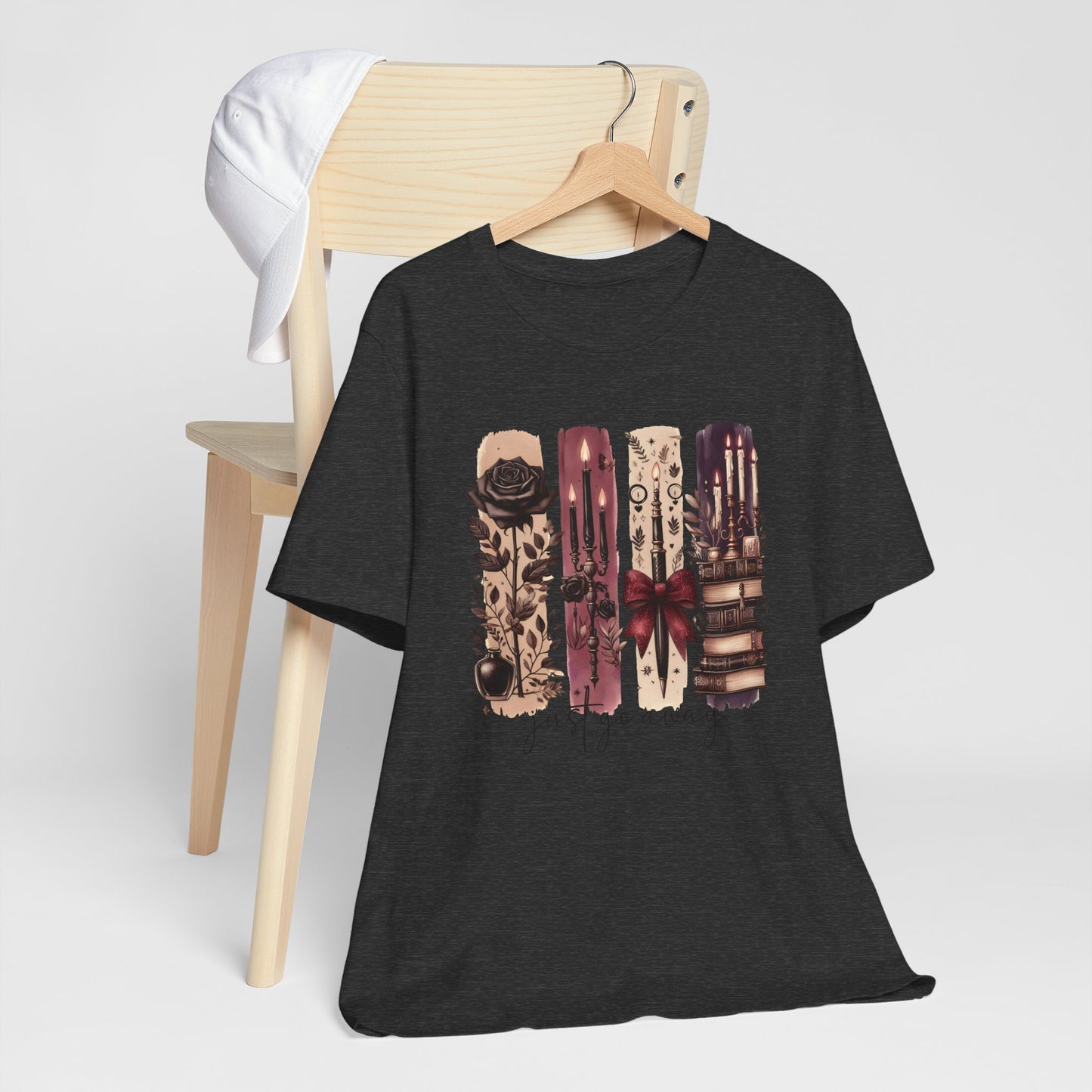 Just Go Away T-Shirt - Dark Fantasy Book Lover Tee | Bookish Introvert Aesthetic Shirt