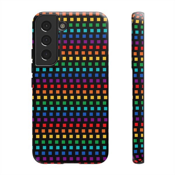 Rainbow Dots on Black - Tough Case