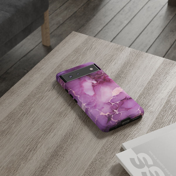 Purple Marble Tough Phone Case