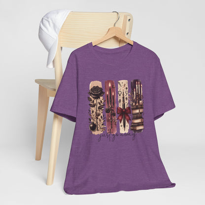 Just Go Away T-Shirt - Dark Fantasy Book Lover Tee | Bookish Introvert Aesthetic Shirt