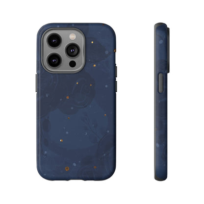 Subtle Navy Florals  - Tough Phone Case