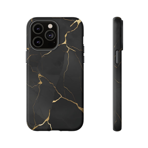 Black Marble  - Tough Phone Case