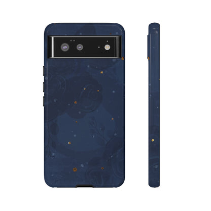 Subtle Navy Florals  - Tough Phone Case