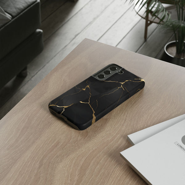 Black Marble  - Tough Phone Case