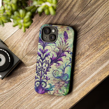 Purple Swirly Fun Tough Phone Case