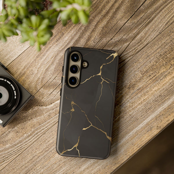 Black Marble  - Tough Phone Case