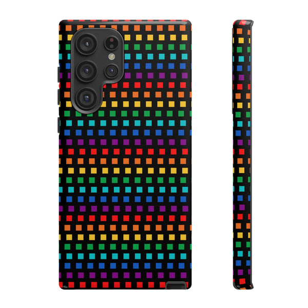 Rainbow Dots on Black - Tough Case