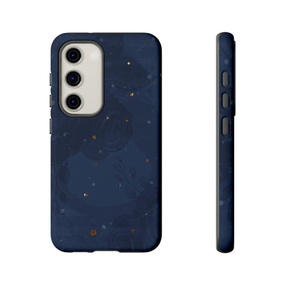 Subtle Navy Florals  - Tough Phone Case
