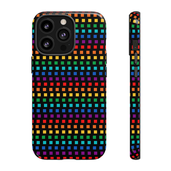 Rainbow Dots on Black - Tough Case