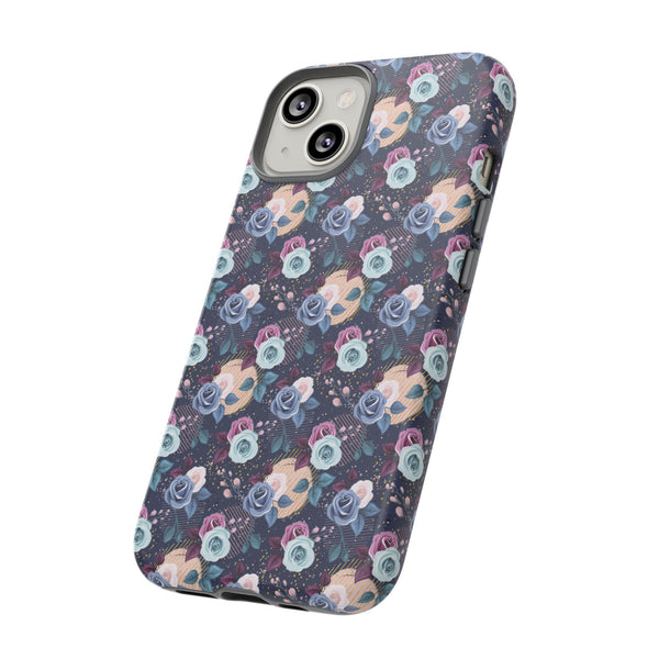 Navy & Pink Florals  - Tough Phone Case