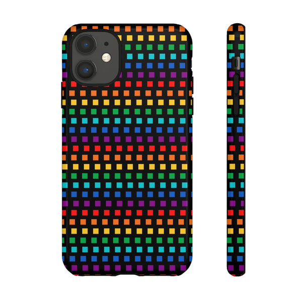 Rainbow Dots on Black - Tough Case