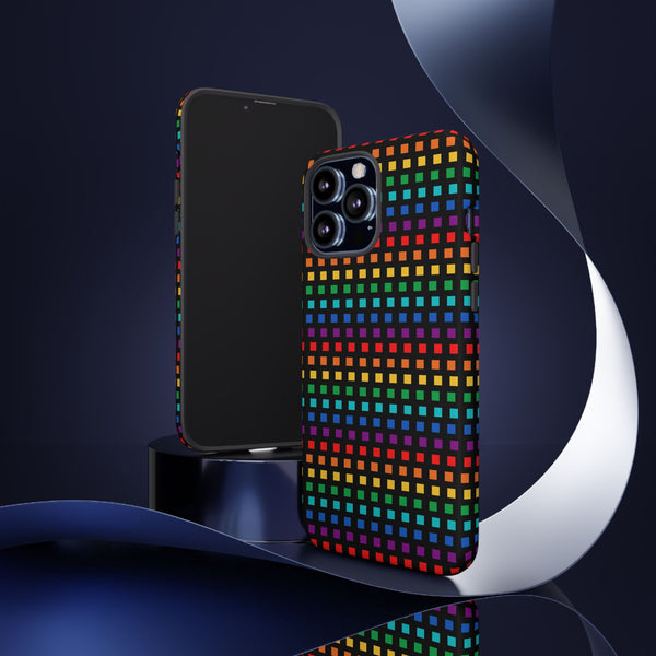 Rainbow Dots on Black - Tough Case