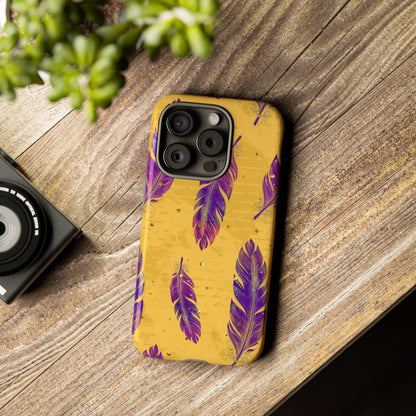 Purple Feathers  - Tough Phone Case