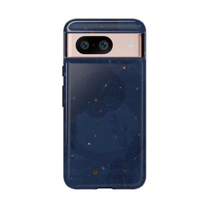 Subtle Navy Florals  - Tough Phone Case