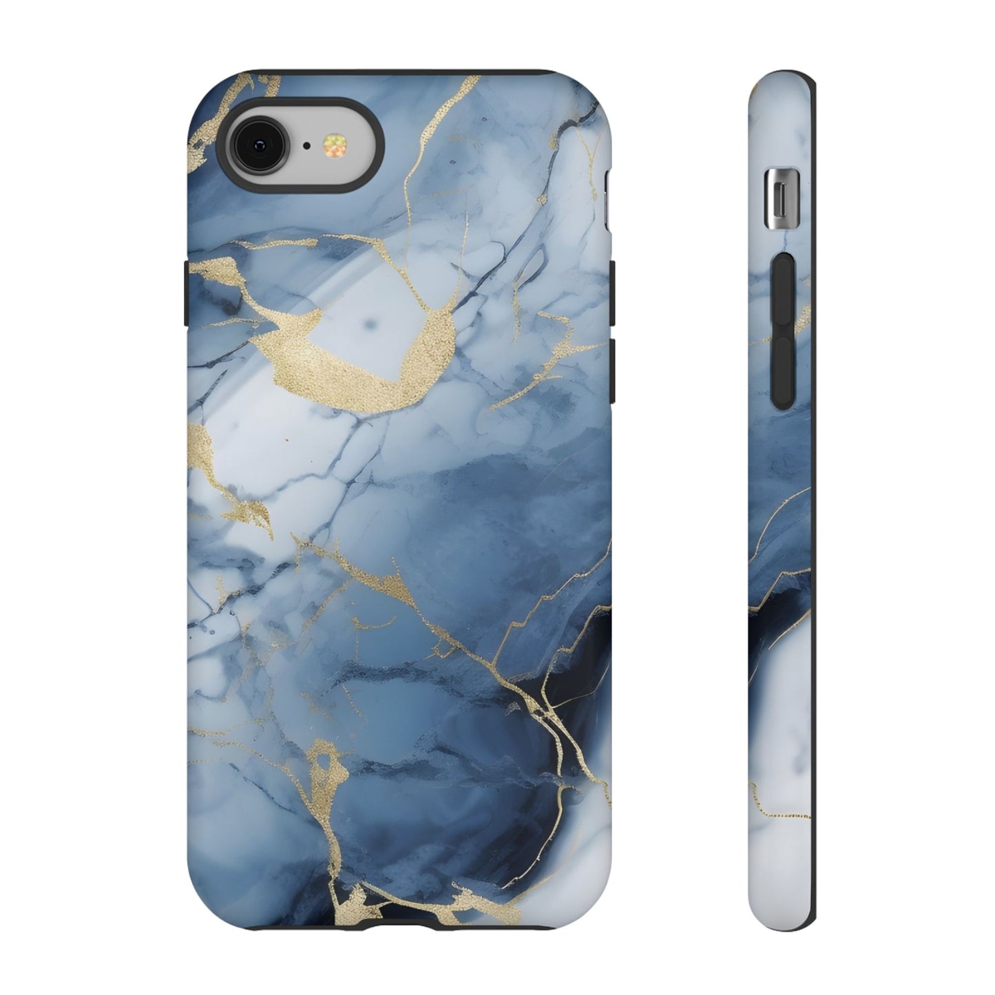 Navy Blue Marble Tough Phone Case