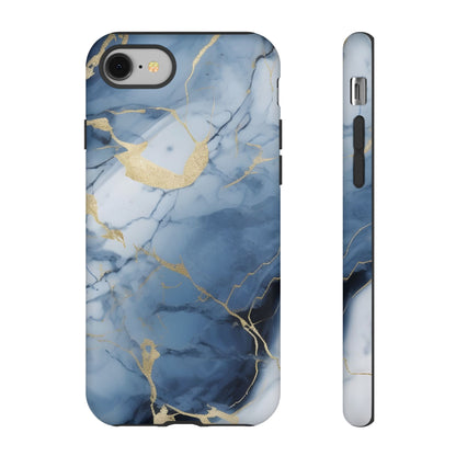 Navy Blue Marble Tough Phone Case