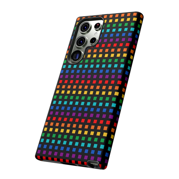 Rainbow Dots on Black - Tough Case