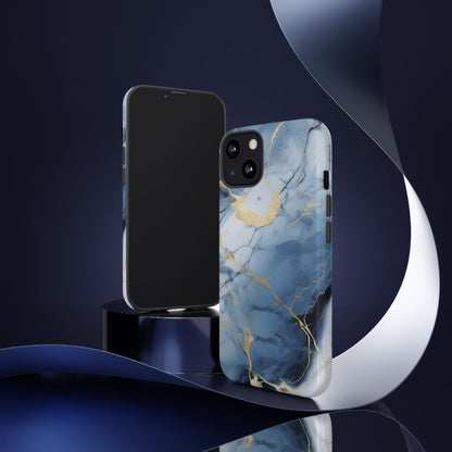 Navy Blue Marble Tough Phone Case