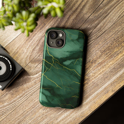 Hunter Green Marble  - Tough Phone Case