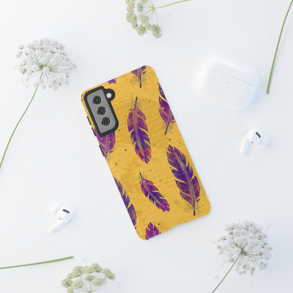 Purple Feathers  - Tough Phone Case