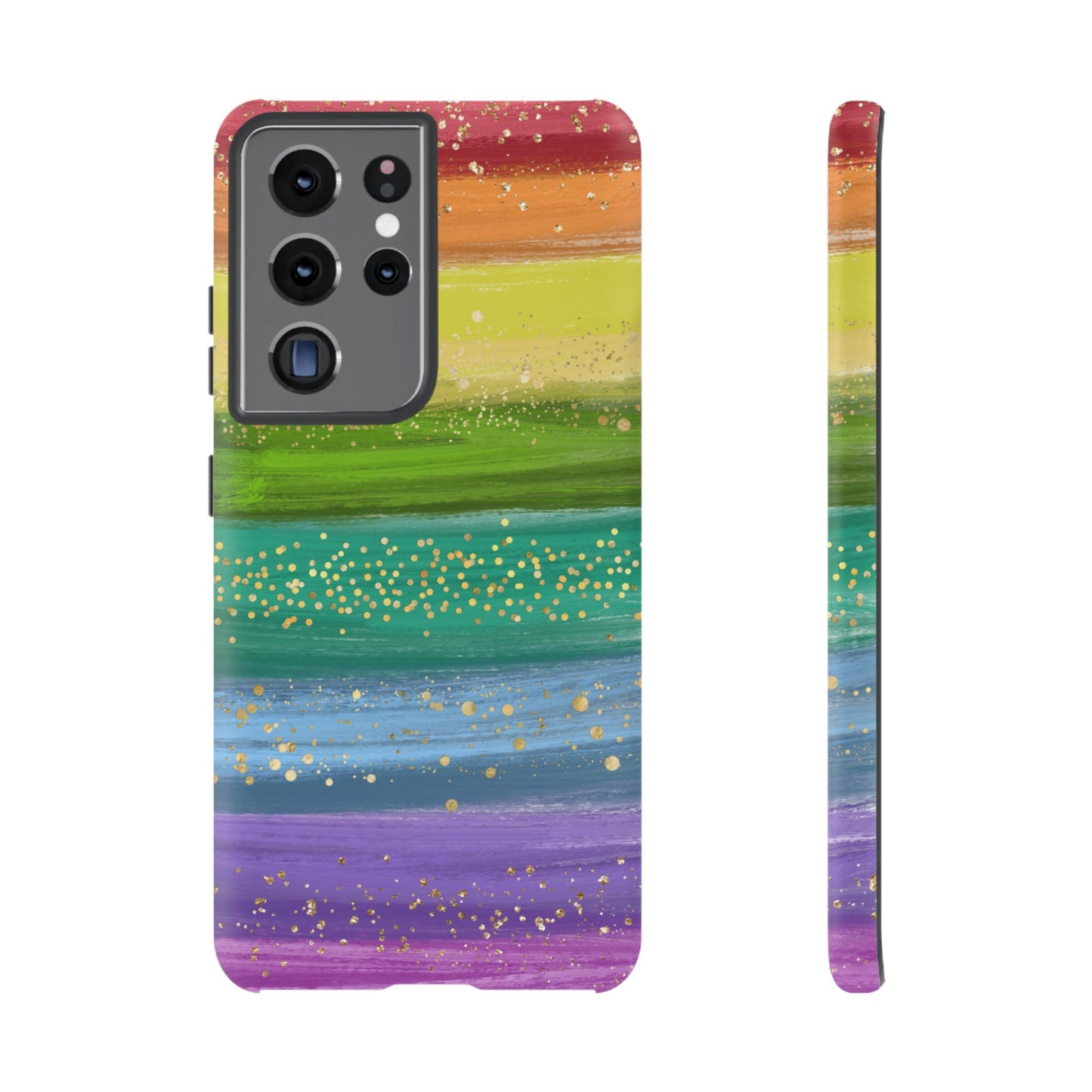 Rainbow Glitter Brush Strokes - Tough Case
