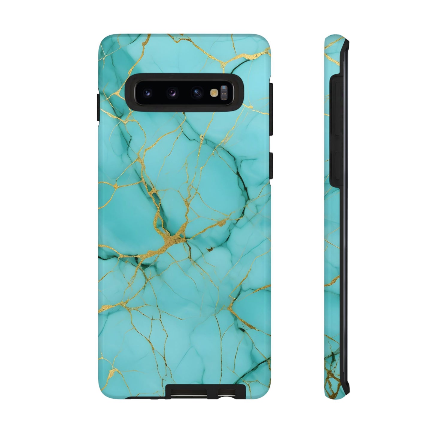 Teal Marble Tough Phone Case