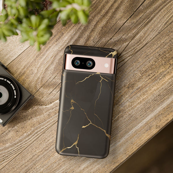 Black Marble  - Tough Phone Case