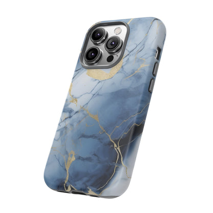 Navy Blue Marble Tough Phone Case