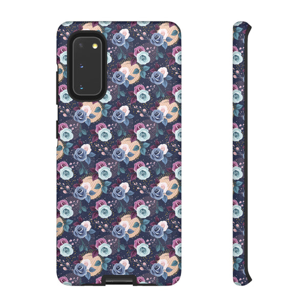 Navy & Pink Florals  - Tough Phone Case