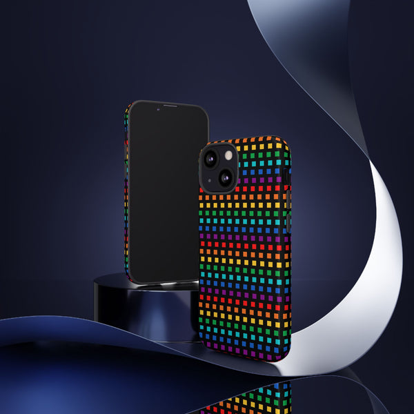 Rainbow Dots on Black - Tough Case