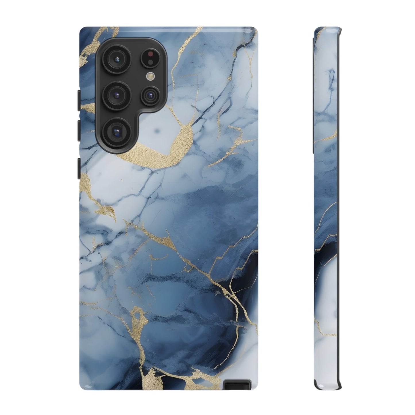 Navy Blue Marble Tough Phone Case