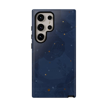 Subtle Navy Florals  - Tough Phone Case
