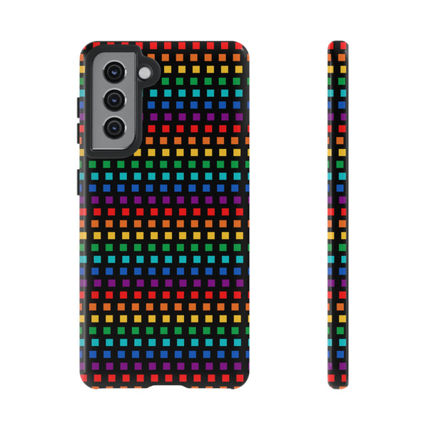 Rainbow Dots on Black - Tough Case