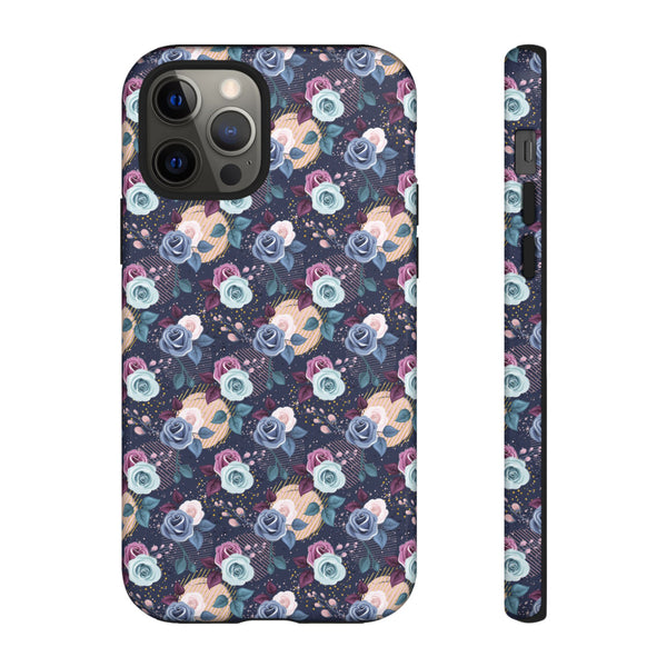 Navy & Pink Florals  - Tough Phone Case