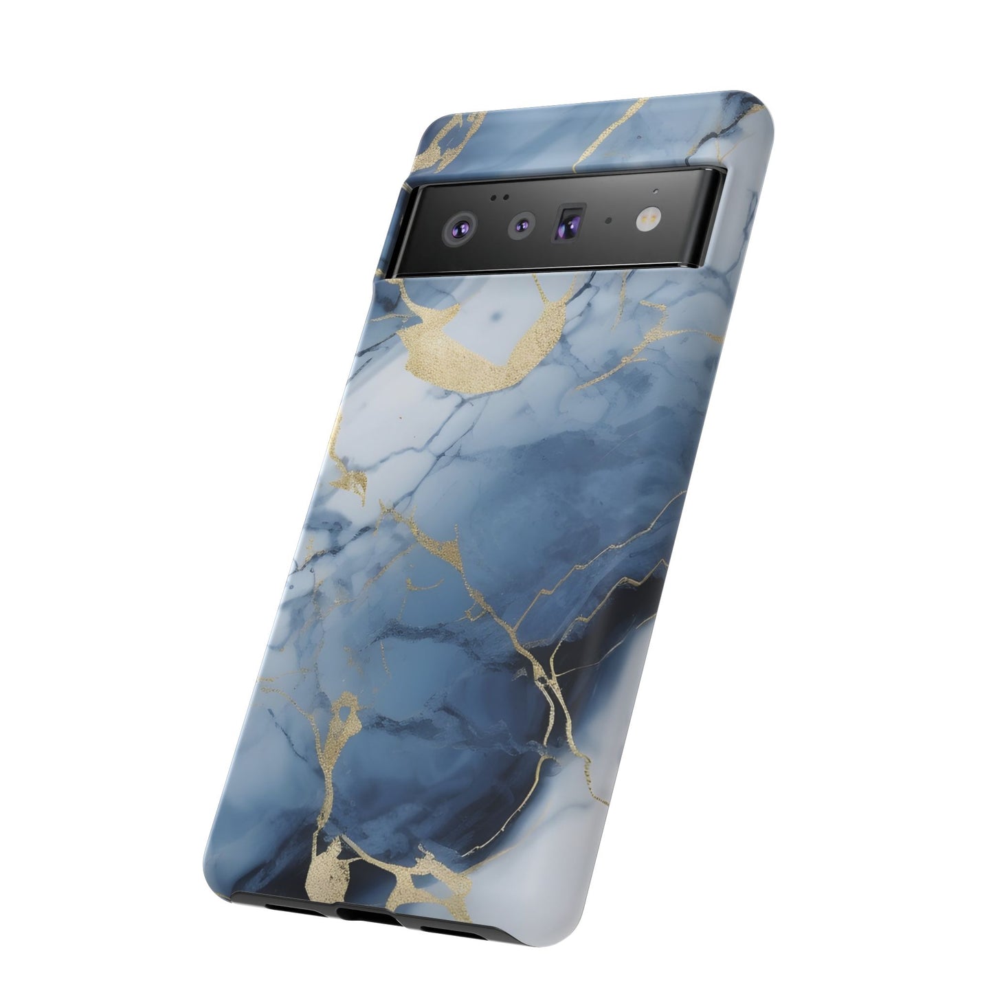 Navy Blue Marble Tough Phone Case