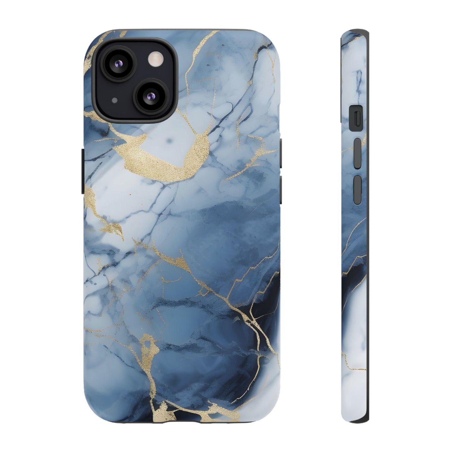 Navy Blue Marble Tough Phone Case