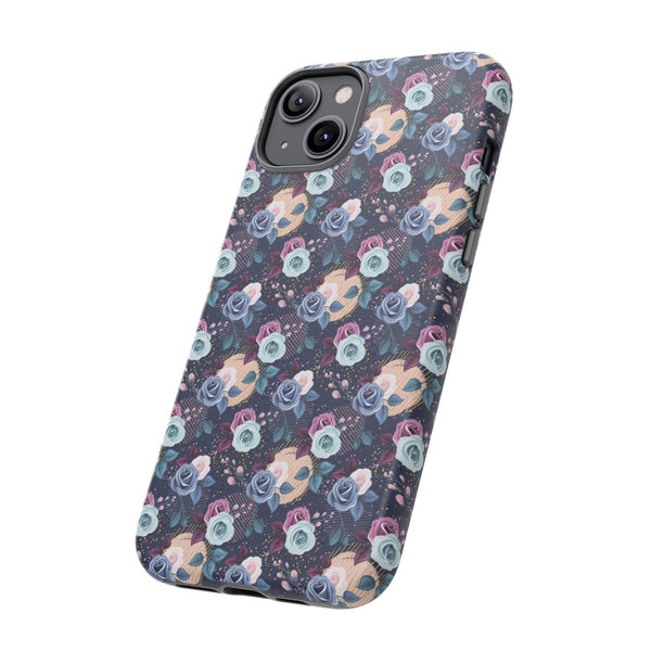 Navy & Pink Florals  - Tough Phone Case