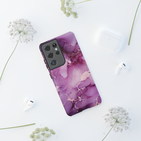 Purple Marble Tough Phone Case