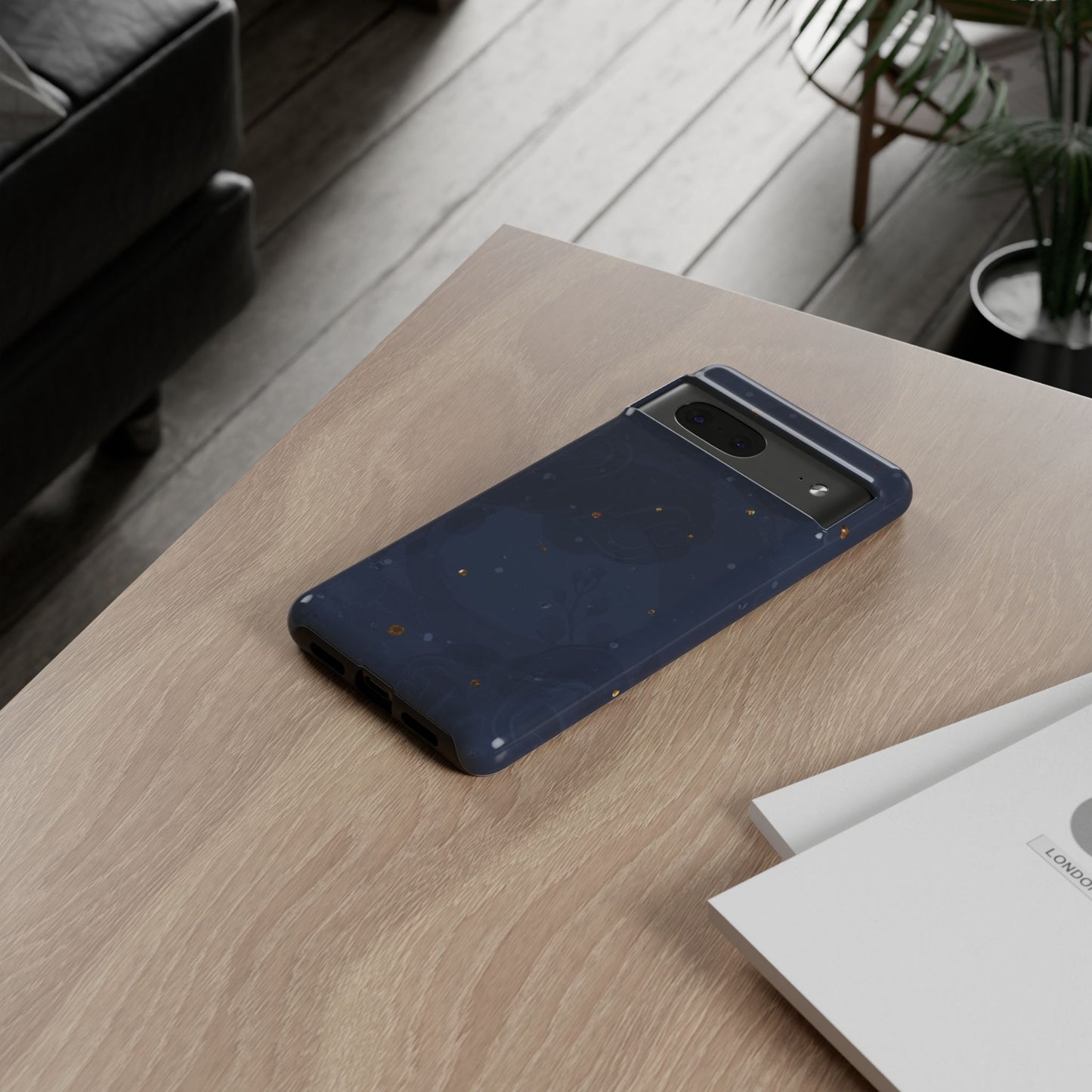 Subtle Navy Florals  - Tough Phone Case