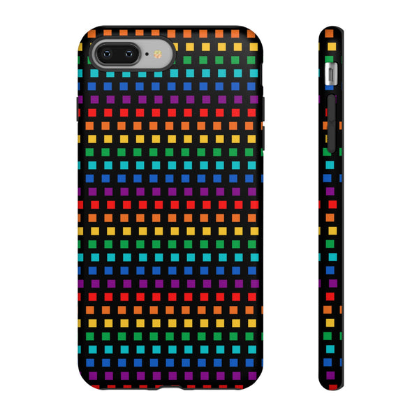 Rainbow Dots on Black - Tough Case