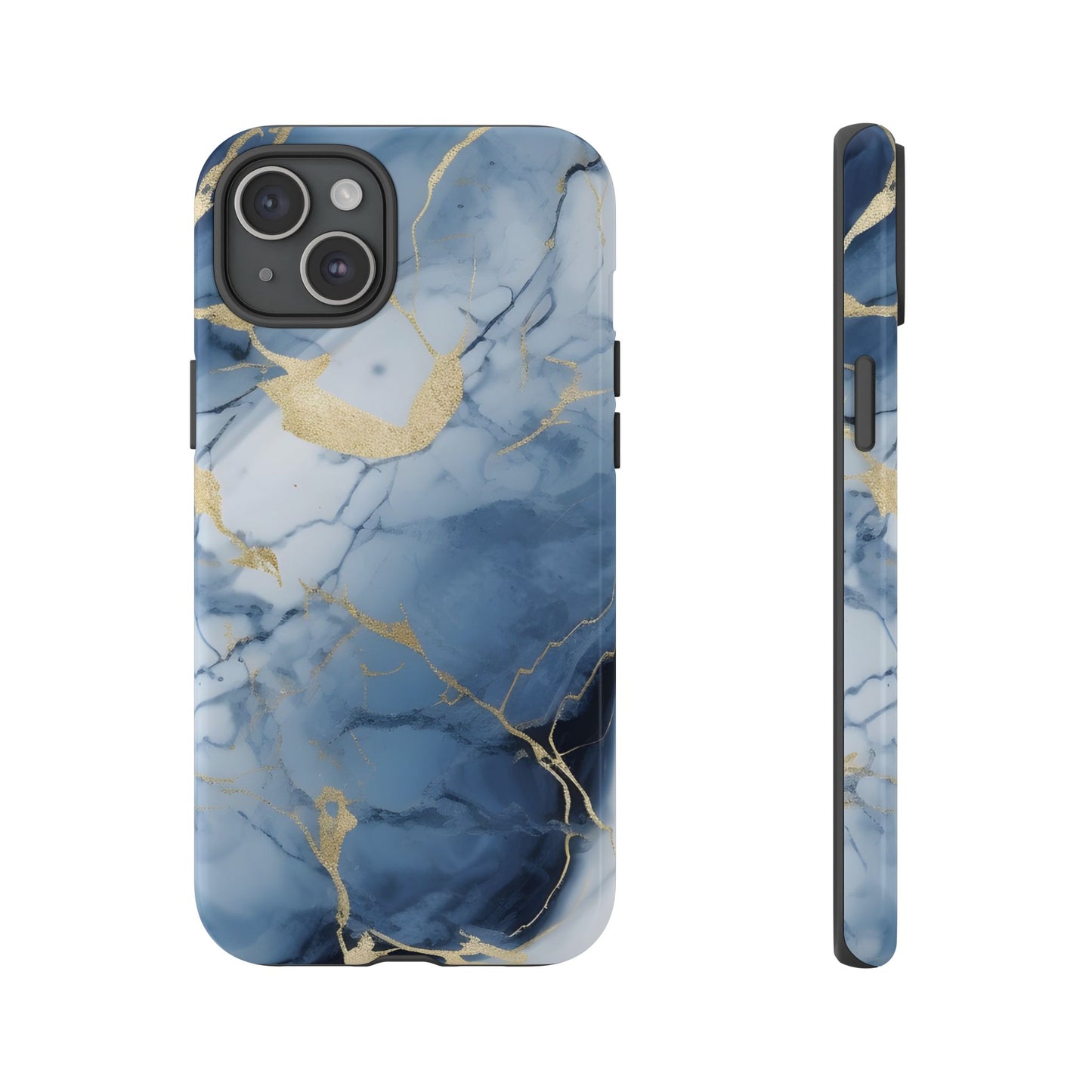 Navy Blue Marble Tough Phone Case