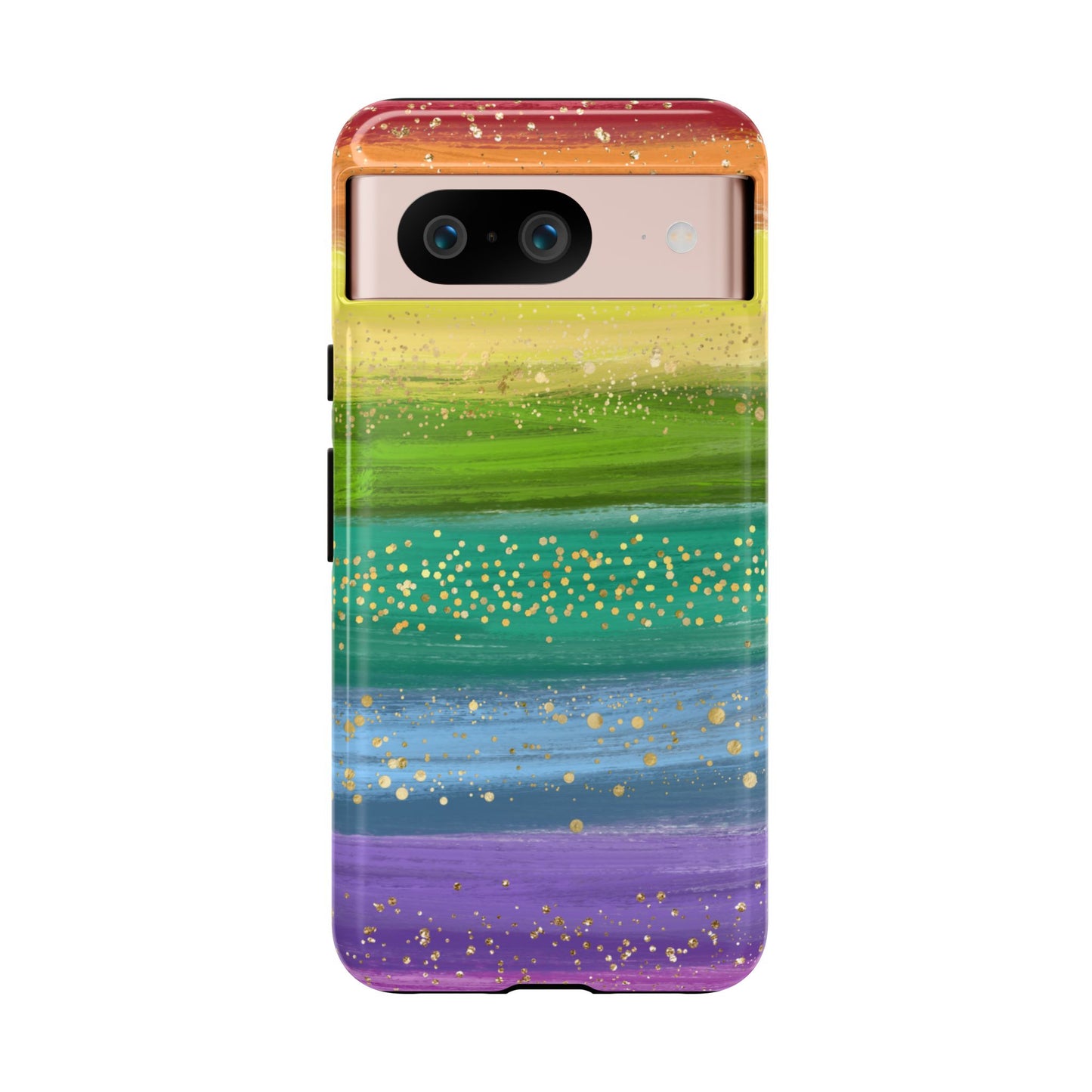 Rainbow Glitter Brush Strokes - Tough Case