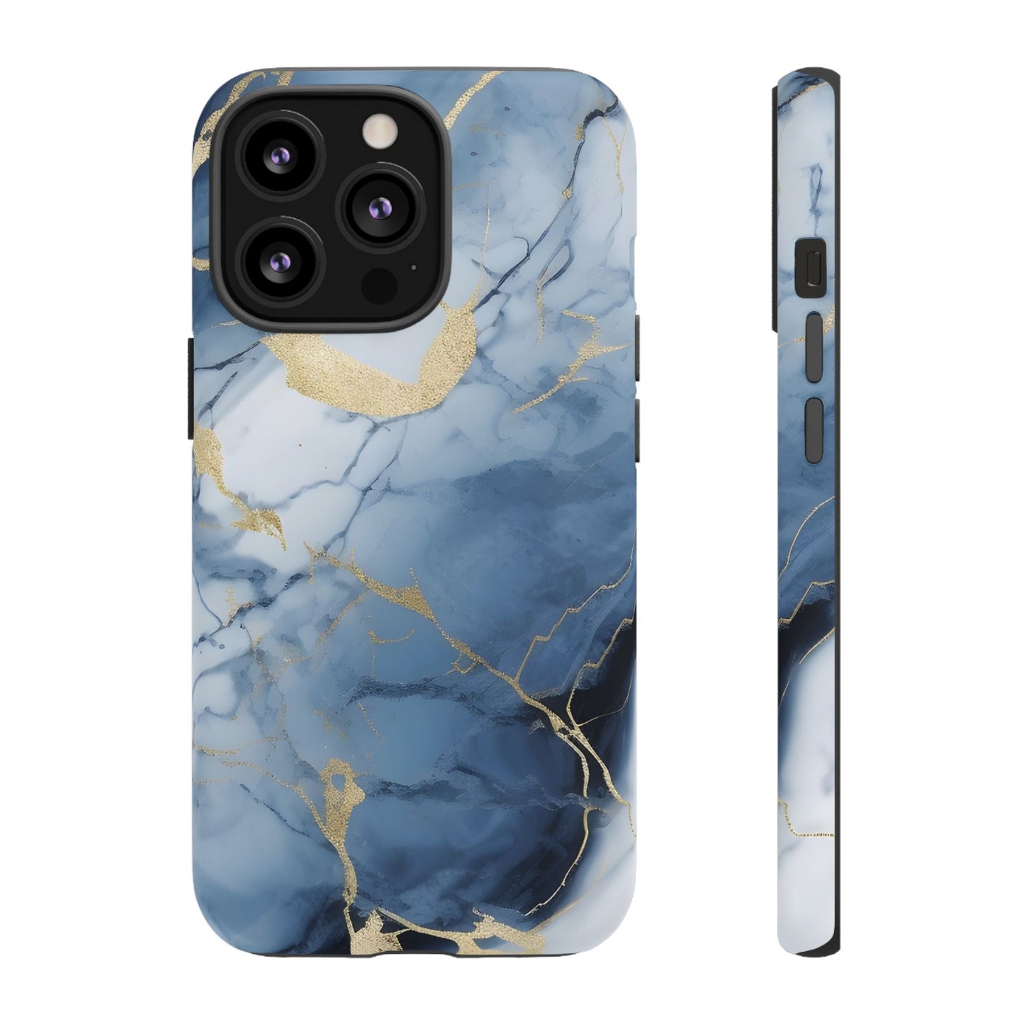 Navy Blue Marble Tough Phone Case