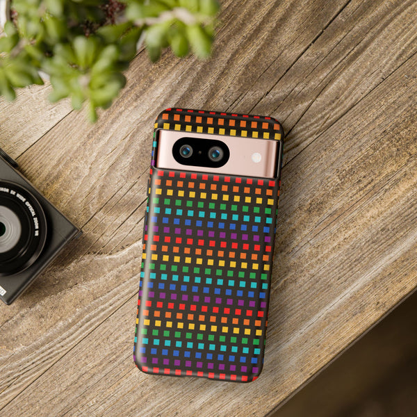 Rainbow Dots on Black - Tough Case